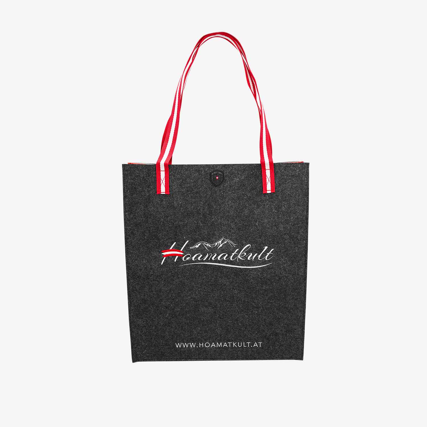 Schwarze Hoamatkult Filztasche Österreich Shopping Tasche Tasche