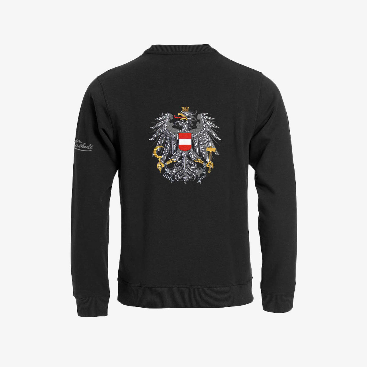 Österreich Pullover mit Adler Stickerei #Farbe_Schwarz