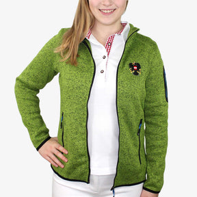 Österreich Strickfleece Jacke grün Damen Hoamatkult