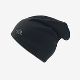 Edelweiss Beanie #Farbe_Schwarz