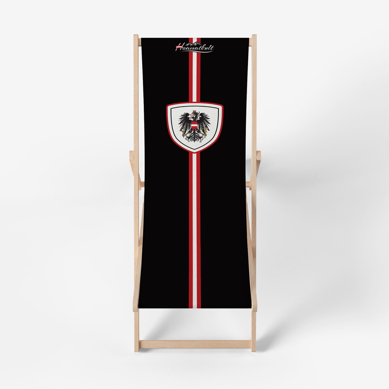 Österreich Wappen Liegestuhl "Black Edition"