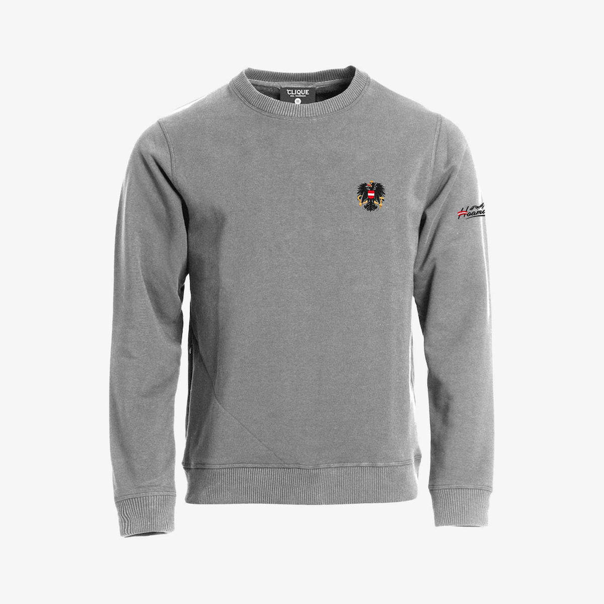 Sweater mit Österreich Adler #Farbe_Grau